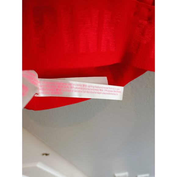 Women's Bralette Red Lace Pink Size Medium - Picture 8 of 8